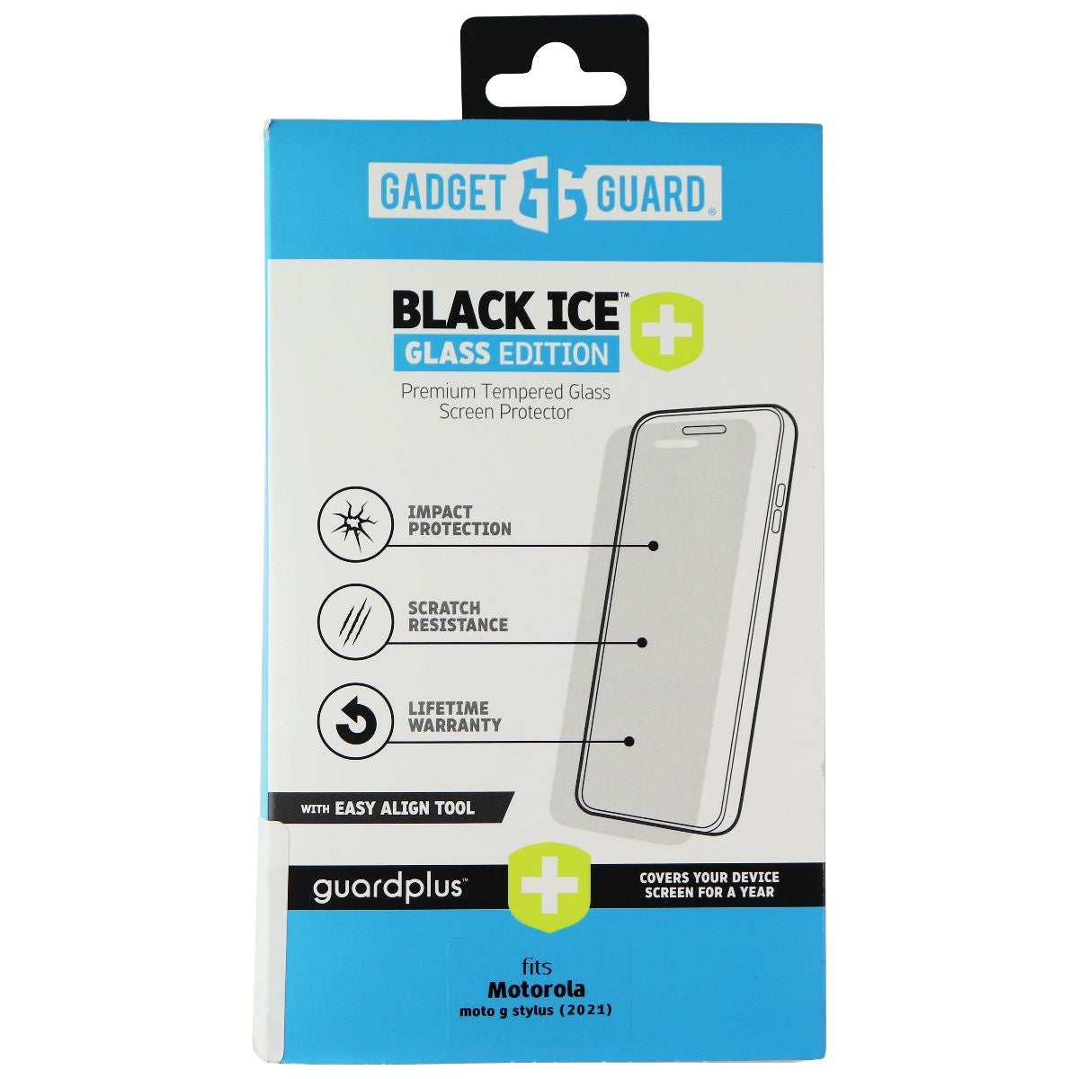 Gadget Guard Black Ice+ Glass Edition Screen Protector for Moto g stylus (2021) Cell Phone - Screen Protectors Gadget Guard - Simple Cell Bulk Wholesale Pricing - USA Seller