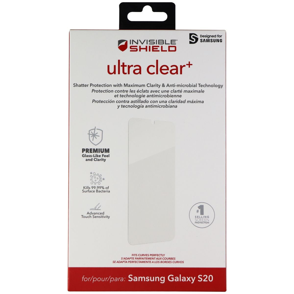 ZAGG Invisible Shield (Ultra Clear+) Screen Protector for Samsung Galaxy S20 Cell Phone - Screen Protectors Zagg    - Simple Cell Bulk Wholesale Pricing - USA Seller