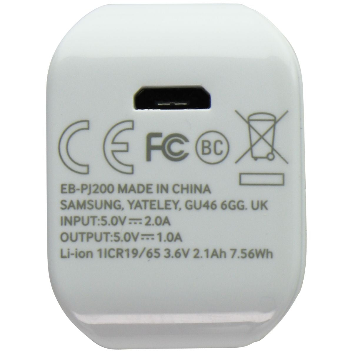 Samsung OEM (EB-PJ200) Single USB Port Power Bank (2100mAh) - White Cell Phone - Chargers & Cradles Samsung - Simple Cell Bulk Wholesale Pricing - USA Seller
