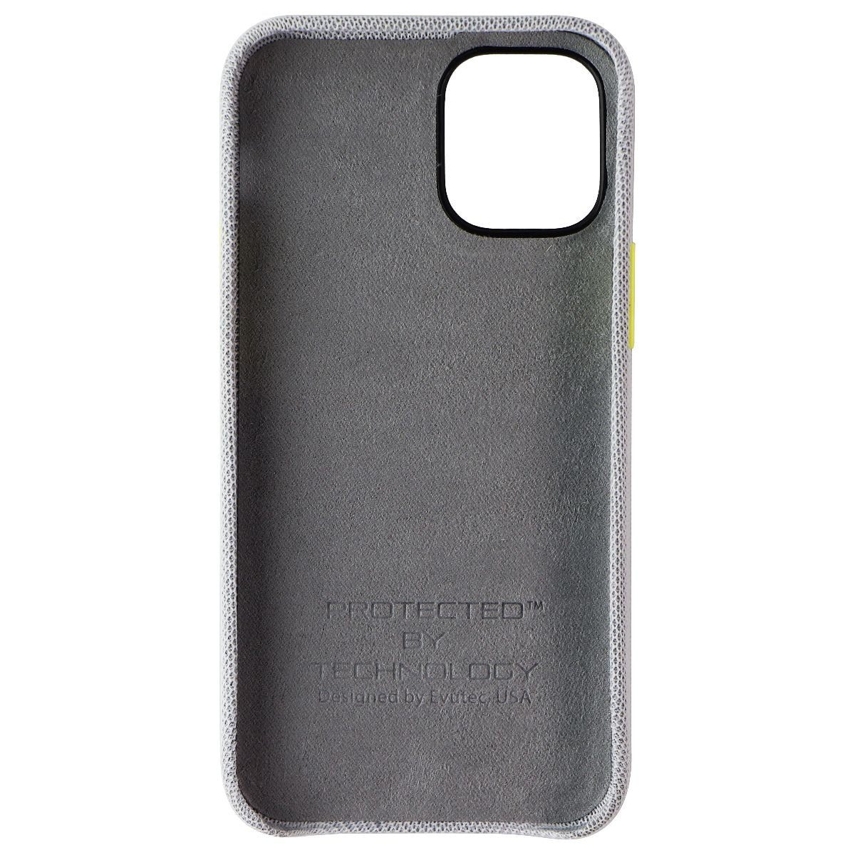 Evutec Rigid Fabric Case for Apple iPhone 12 mini - Gray/Yellow Cell Phone - Cases, Covers & Skins Evutec    - Simple Cell Bulk Wholesale Pricing - USA Seller