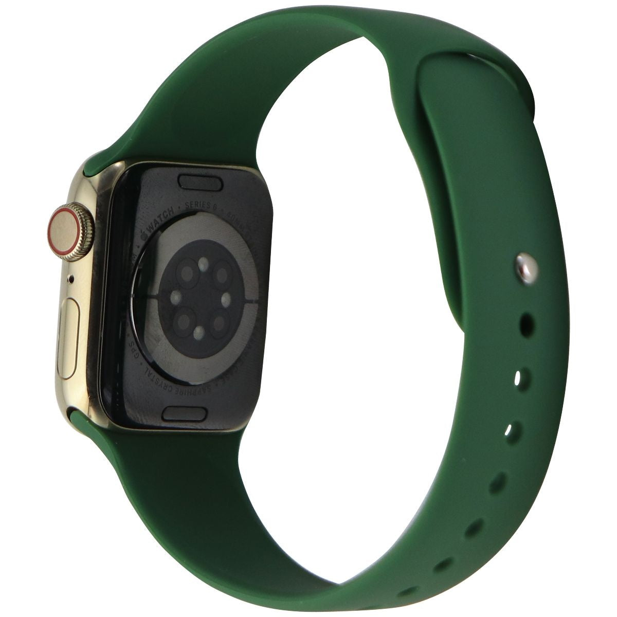 Apple Watch Series 6 (GPS + LTE) A2293 40mm Gold Stainless Steel/Green Sp Band Smart Watches Apple - Simple Cell Bulk Wholesale Pricing - USA Seller