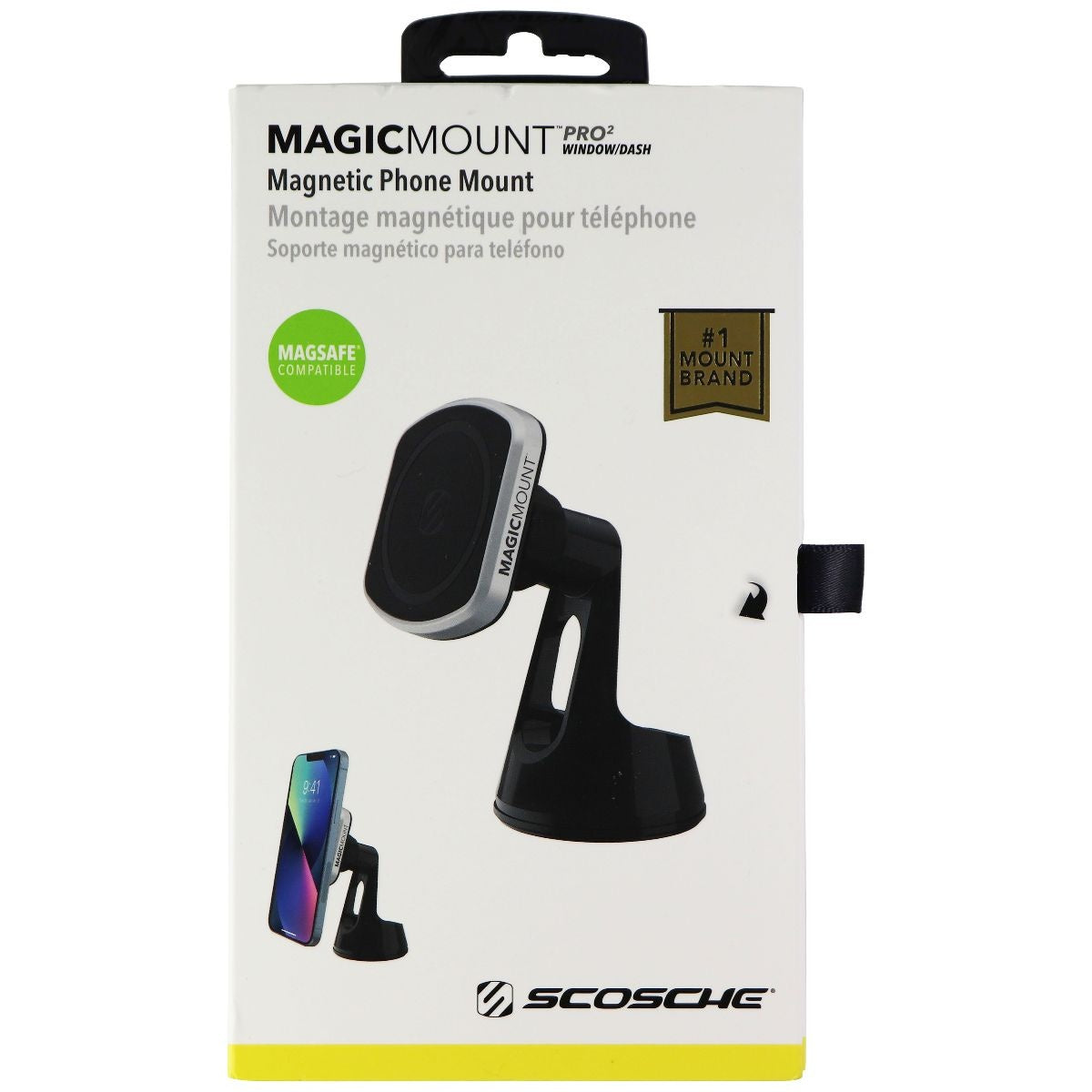 SCOSCHE MagicMount Pro 2 Magnetic Suction Mount for Car/Home/Office - Black Cell Phone - Mounts & Holders Scosche - Simple Cell Bulk Wholesale Pricing - USA Seller