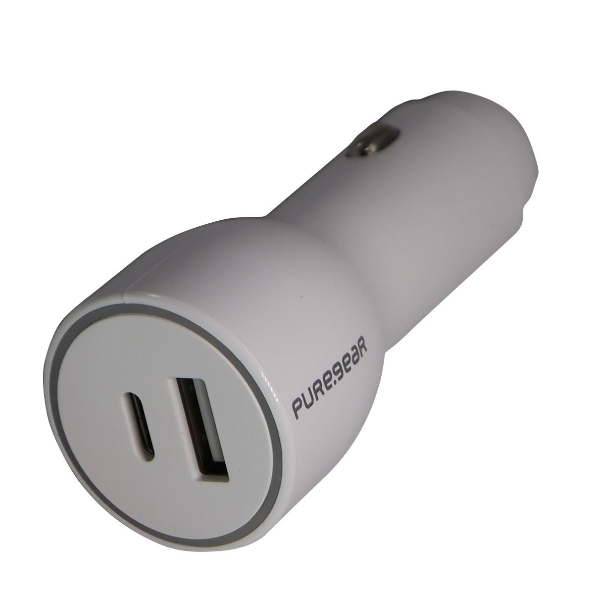 PureGear LightSpeed (30-Watt) USB & USB-C Car Charger/Adapter - White Cell Phone - Chargers & Cradles PureGear - Simple Cell Bulk Wholesale Pricing - USA Seller