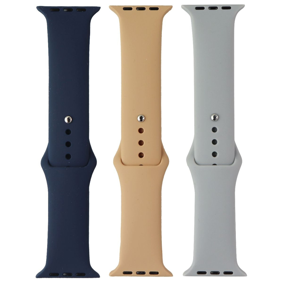 PureGear Watch Band Set for Apple Watch 42/44/45mm - Blue/Tan/Gray Smart Watch Accessories - Watch Bands PureGear - Simple Cell Bulk Wholesale Pricing - USA Seller