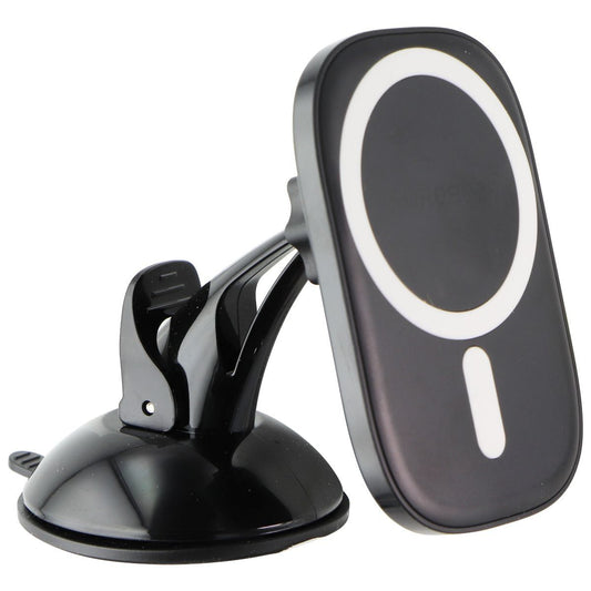 PureGear Qi-Certified Fast Wireless Car Charger with MagSafe for iPhones - Black Cell Phone - Mounts & Holders PureGear - Simple Cell Bulk Wholesale Pricing - USA Seller