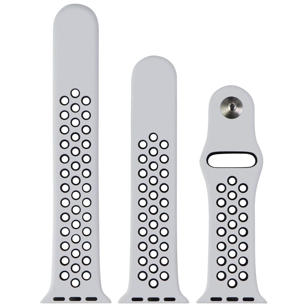Apple 40mm Nike Band for Apple Watch 38/40/41mm - Pure Platinum/Black - Full Set Smart Watch Accessories - Watch Bands Apple - Simple Cell Bulk Wholesale Pricing - USA Seller