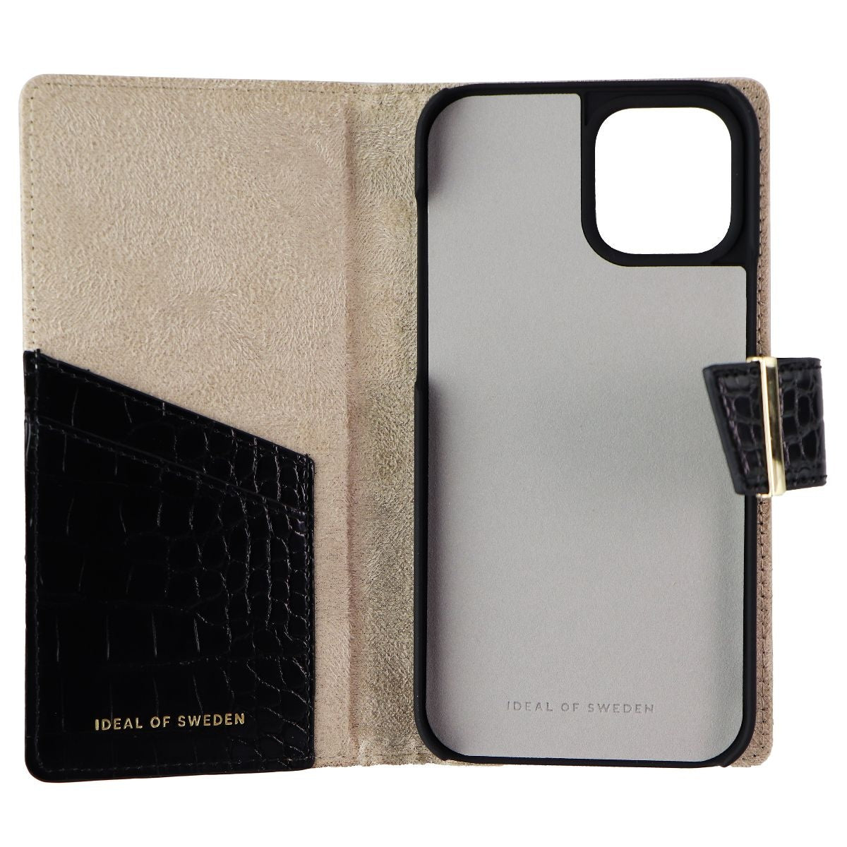 iDeal of Sweden Cora Phone Wallet for iPhone 12 Pro Max - Jet Black Croco Cell Phone - Cases, Covers & Skins iDeal of Sweden - Simple Cell Bulk Wholesale Pricing - USA Seller