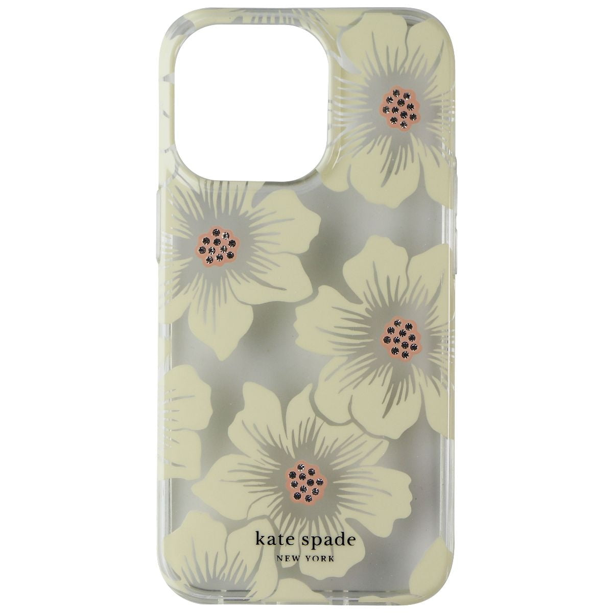 Kate Spade Protective Hardshell Case for iPhone 13 Pro - Hollyhock Floral Clear Cell Phone - Cases, Covers & Skins Kate Spade New York    - Simple Cell Bulk Wholesale Pricing - USA Seller