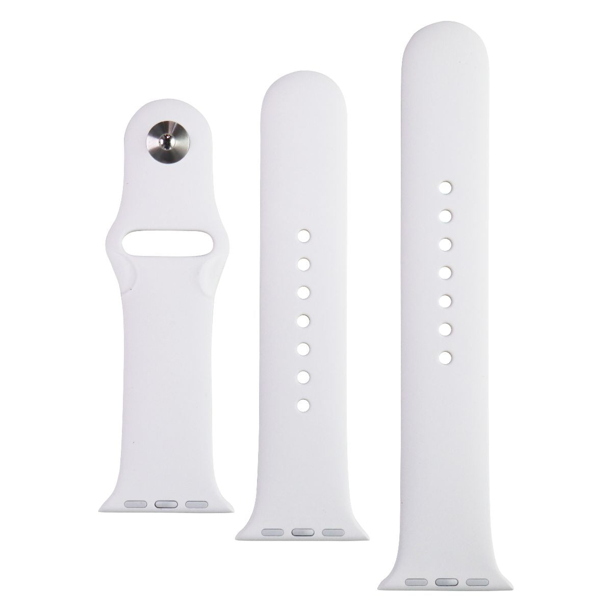 Apple (40mm) Sport Band for Apple Watch 38/40/41mm - White/Full Set Smart Watch Accessories - Watch Bands Apple - Simple Cell Bulk Wholesale Pricing - USA Seller