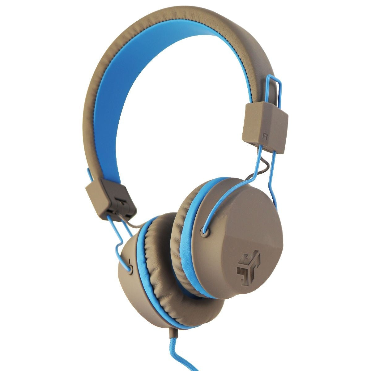 JLab Audio JBuddies Studio Over-ear Kids Headphones with Mic - Gray / Blue Portable Audio - Headphones JLAB - Simple Cell Bulk Wholesale Pricing - USA Seller