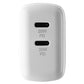Case-Mate FUEL (40-Watt) Dual USB-C PD Wall Power Adapter - White Cell Phone - Chargers & Cradles Case-Mate - Simple Cell Bulk Wholesale Pricing - USA Seller