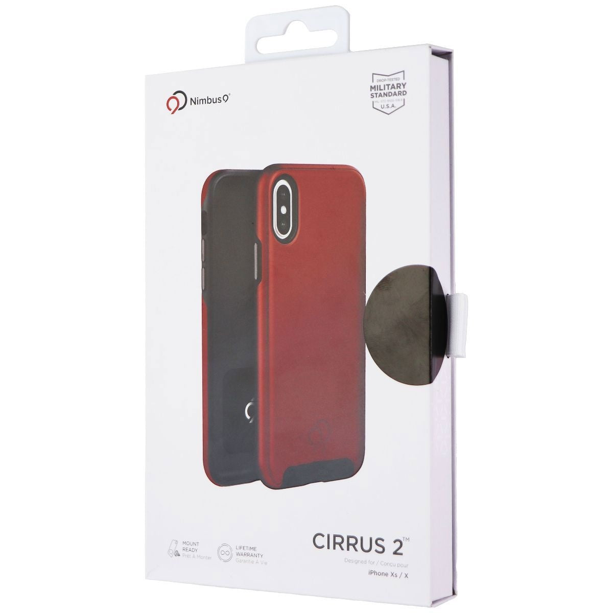 Nimbus9 Cirrus 2 Series Dual Layer Case for Apple iPhone Xs/X - Red Cell Phone - Cases, Covers & Skins Nimbus9    - Simple Cell Bulk Wholesale Pricing - USA Seller