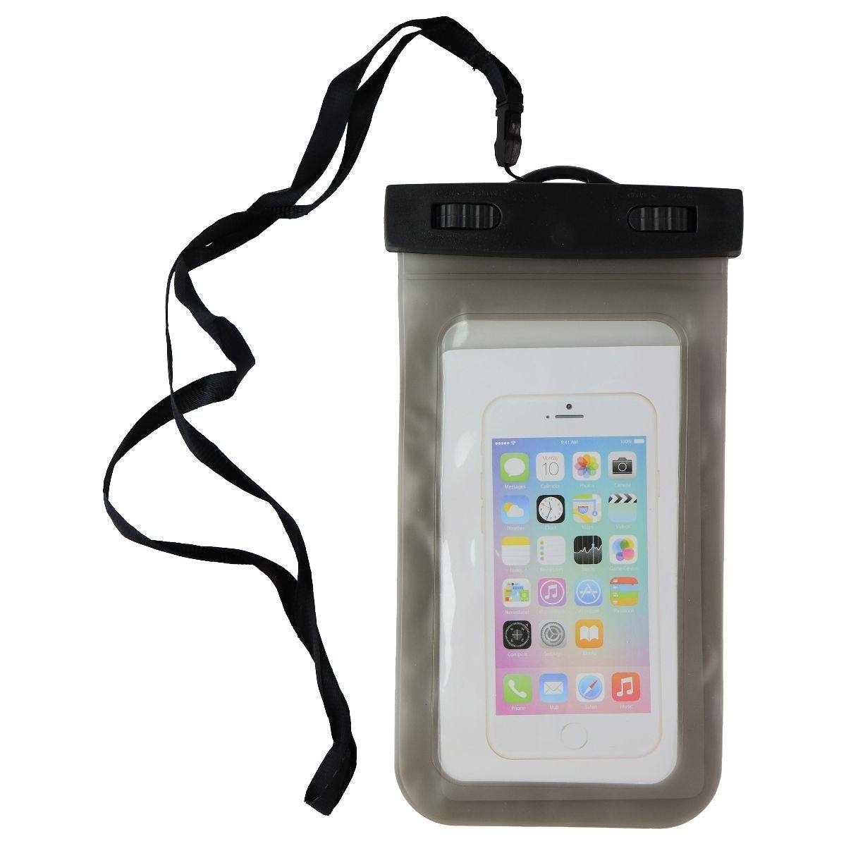 Universal Water Resistant Pouch for Smartphones with Carrying Cord - Black Cell Phone - Cases, Covers & Skins Unbranded    - Simple Cell Bulk Wholesale Pricing - USA Seller