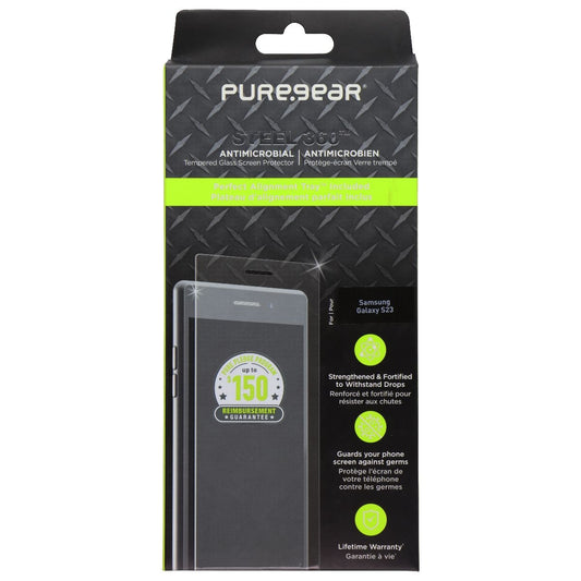 PureGear Steel 360 Screen Protector for Samsung Galaxy S23 - Clear Cell Phone - Screen Protectors PureGear    - Simple Cell Bulk Wholesale Pricing - USA Seller