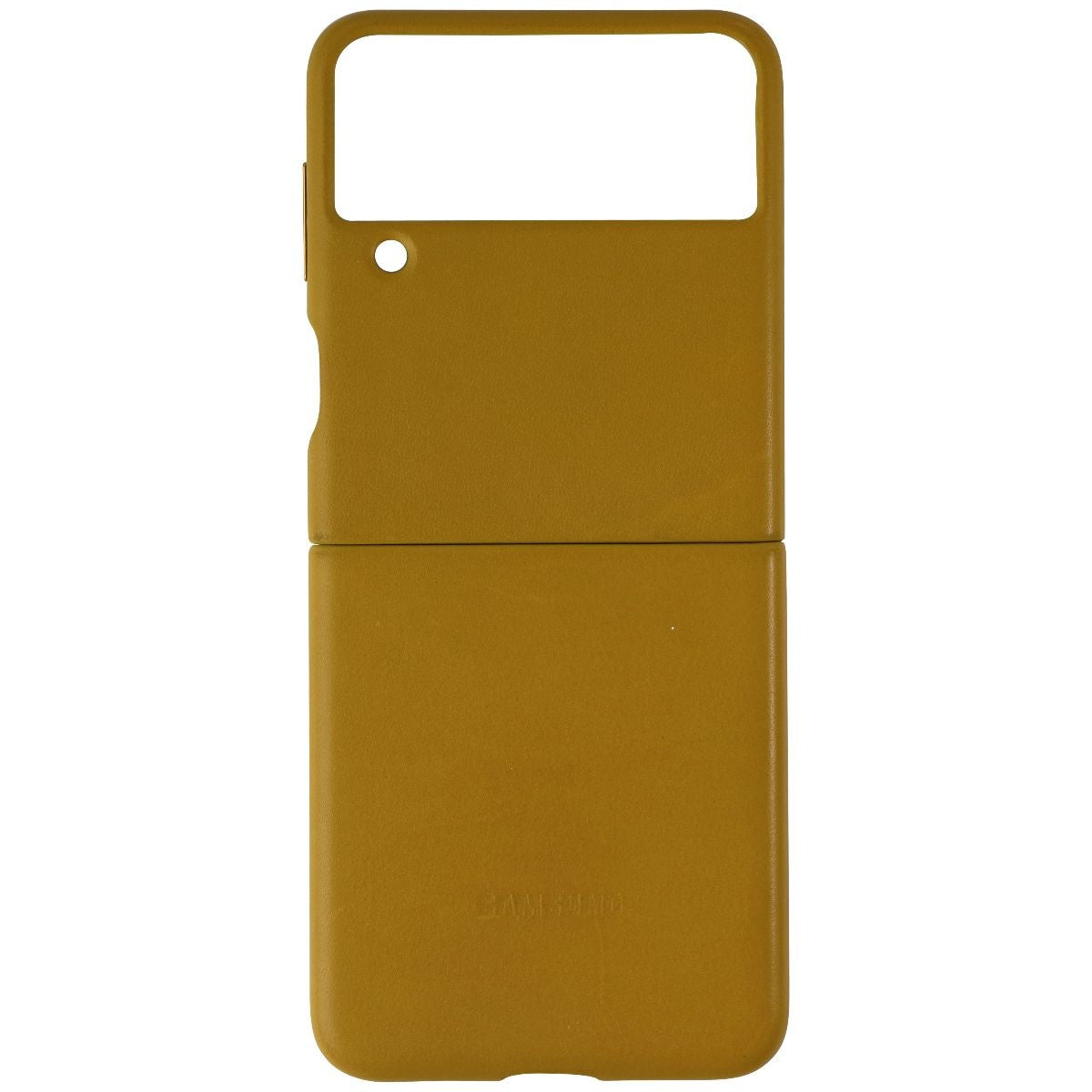 Samsung Official Leather Cover for Galaxy Z Flip3 5G - Mustard/Tan Cell Phone - Cases, Covers & Skins Samsung    - Simple Cell Bulk Wholesale Pricing - USA Seller