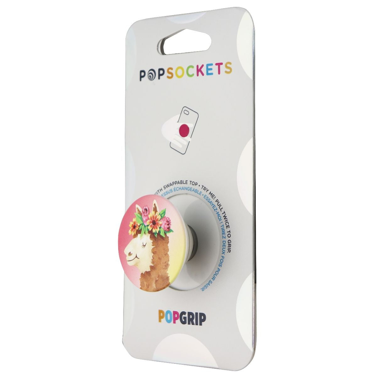PopSockets PopGrip Expanding Stand and Grip with Swappable Top - Llamapalooza Cell Phone - Mounts & Holders PopSockets - Simple Cell Bulk Wholesale Pricing - USA Seller