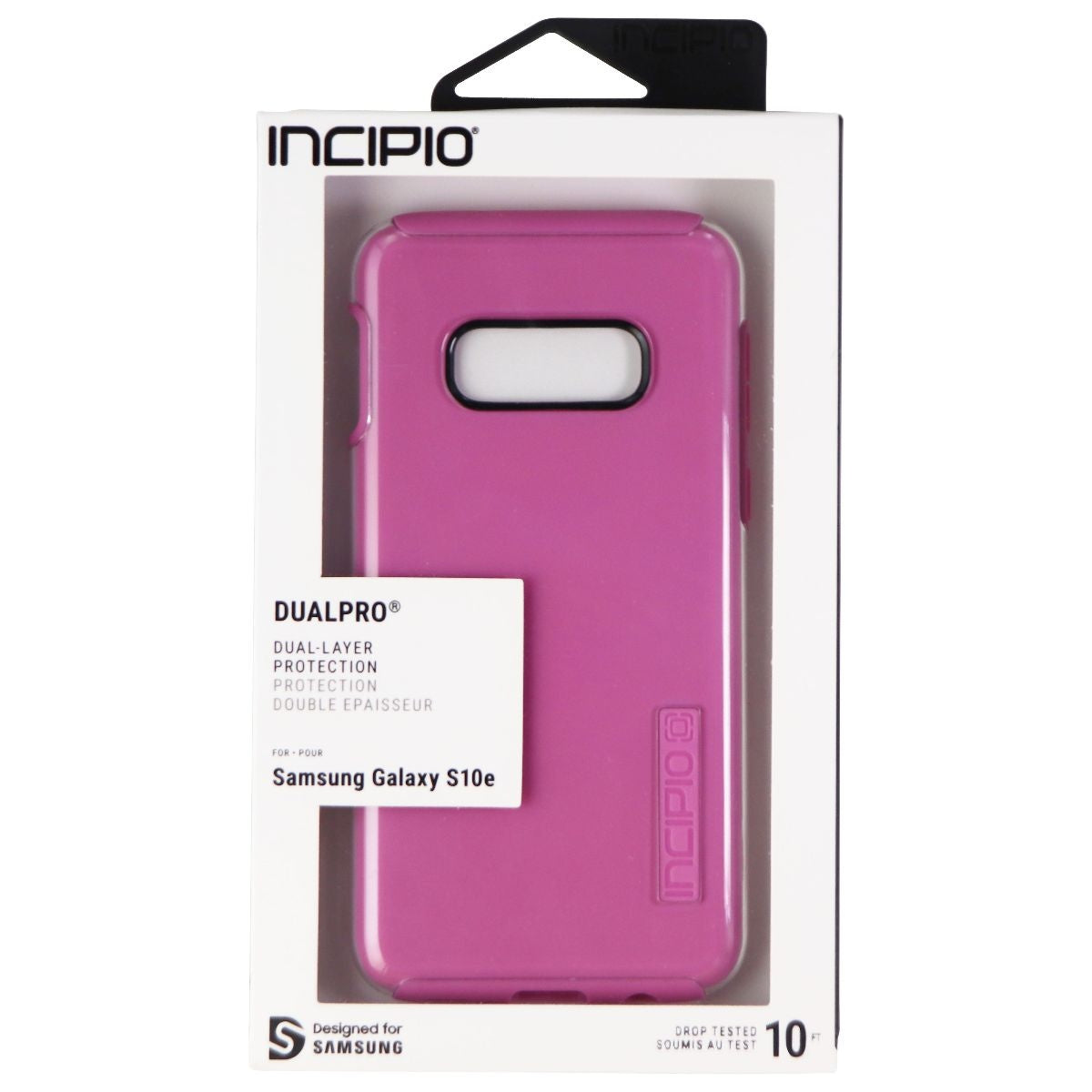 Incipio DualPro Series Case for Samsung Galaxy S10e - Fuchsia Pink/Clear Cell Phone - Cases, Covers & Skins Incipio - Simple Cell Bulk Wholesale Pricing - USA Seller