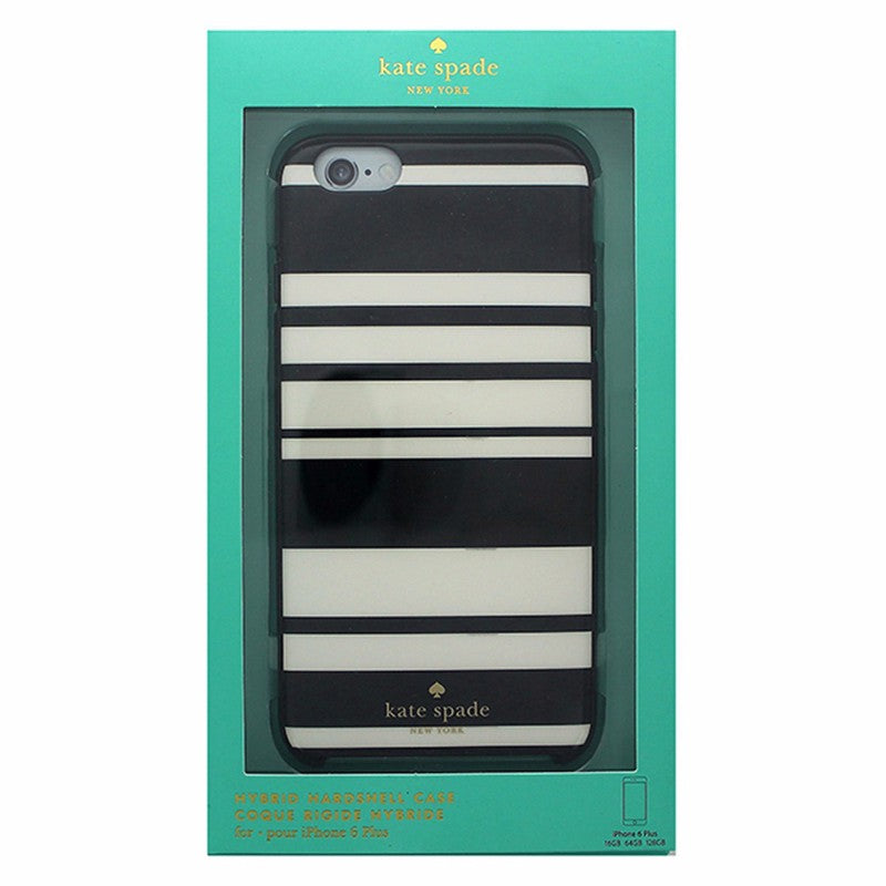 Kate Spade Hybrid Hardshell Case for iPhone 6 Plus 6S Plus Black White Stripes Cell Phone - Cases, Covers & Skins Kate Spade - Simple Cell Bulk Wholesale Pricing - USA Seller