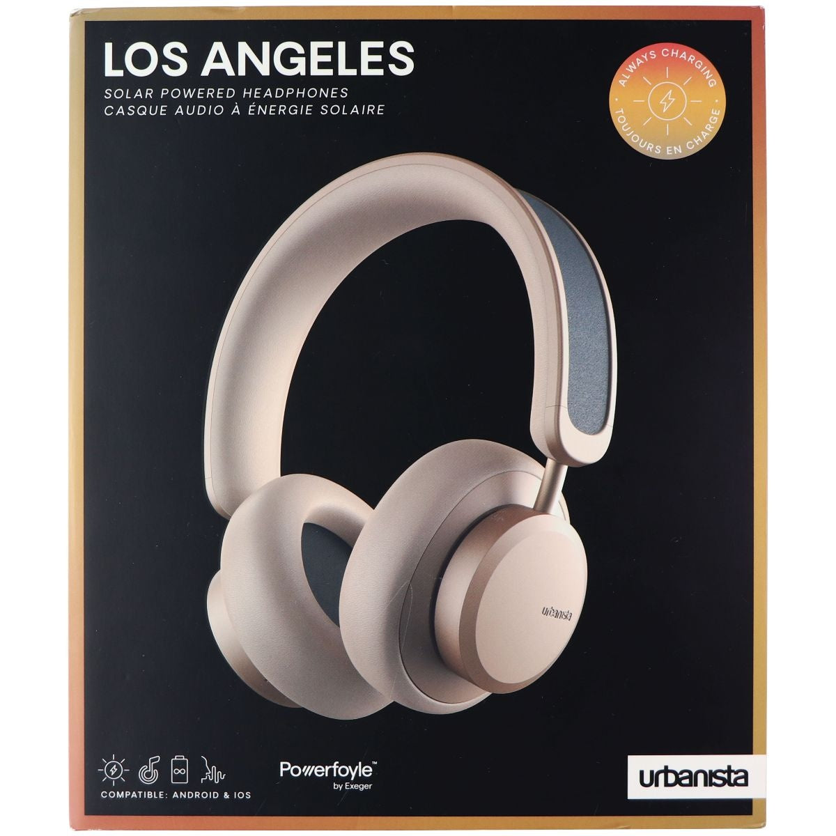 Urbanista Los Angeles Solar Powered Headphones - Sand Gold