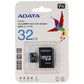 ADATA 32GB microSDHC Card with Adapter UHS-1 / Class 10 / V10/A1 Memory Card Cell Phone - Memory Cards ADATA - Simple Cell Bulk Wholesale Pricing - USA Seller