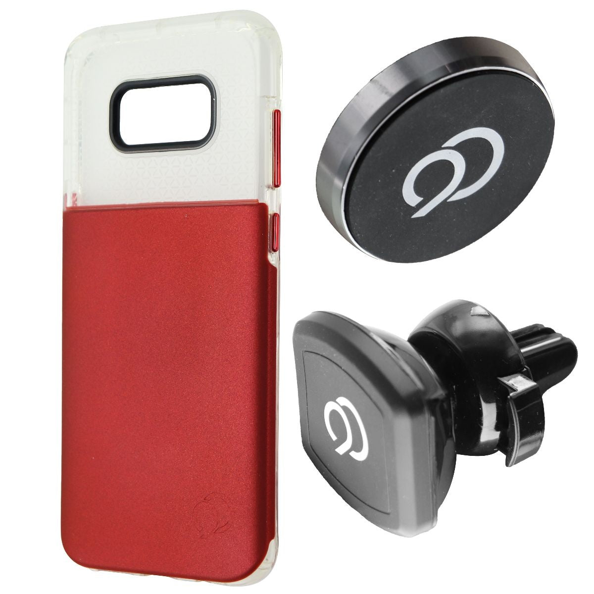 Nimbus9 Ghost Case with Car Vent Mount for Samsung Galaxy (S8+) - Red & Clear Cell Phone - Cases, Covers & Skins Nimbus9    - Simple Cell Bulk Wholesale Pricing - USA Seller