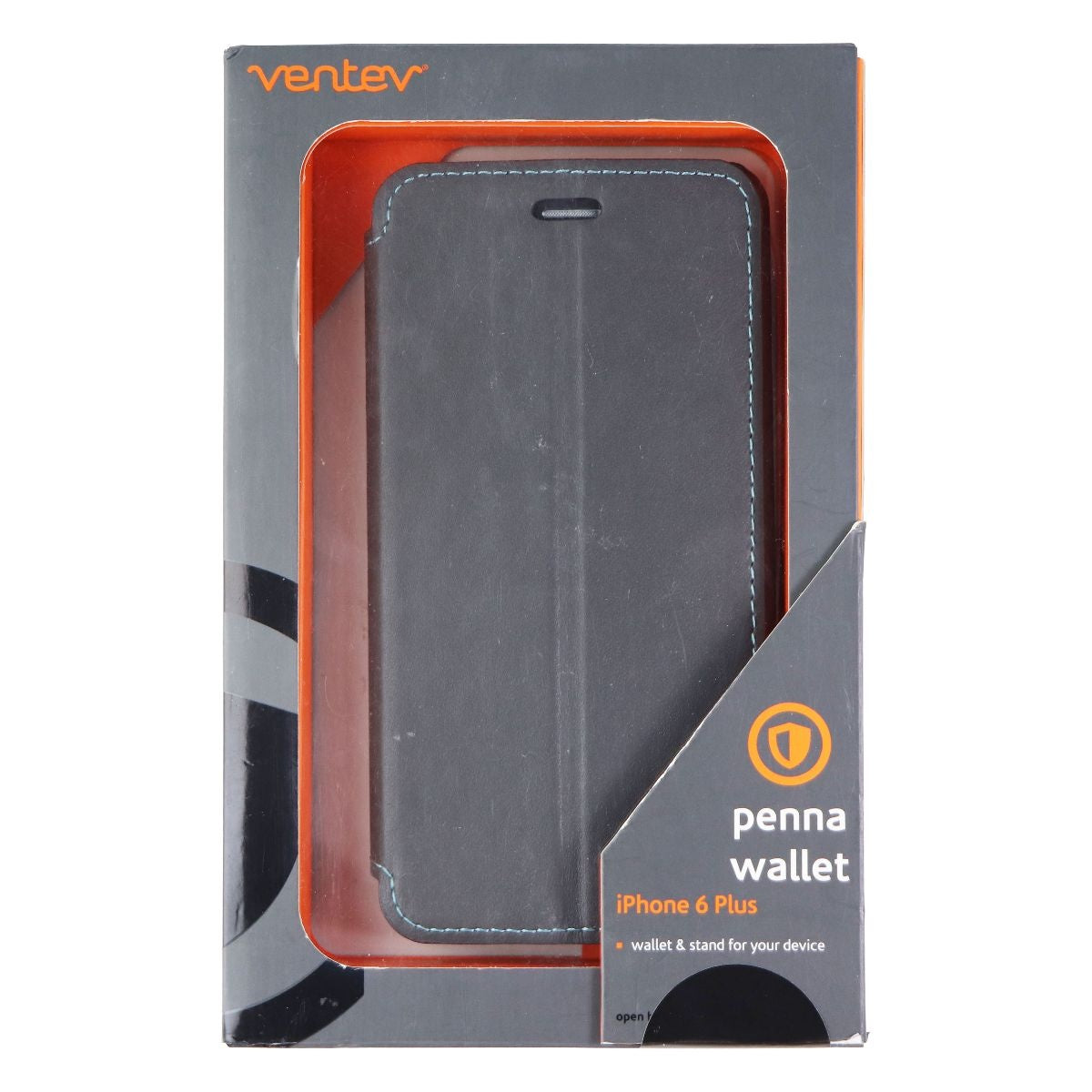Ventev Penna Wallet Folio Case for Apple iPhone 6s Plus/6 Plus - Gray/Aqua Blue Cell Phone - Cases, Covers & Skins Ventev    - Simple Cell Bulk Wholesale Pricing - USA Seller