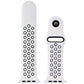 Silicone Watch Band for Apple Watch 42/44/45mm Cases - White & Black - Small Smart Watch Accessories - Watch Bands Unbranded    - Simple Cell Bulk Wholesale Pricing - USA Seller