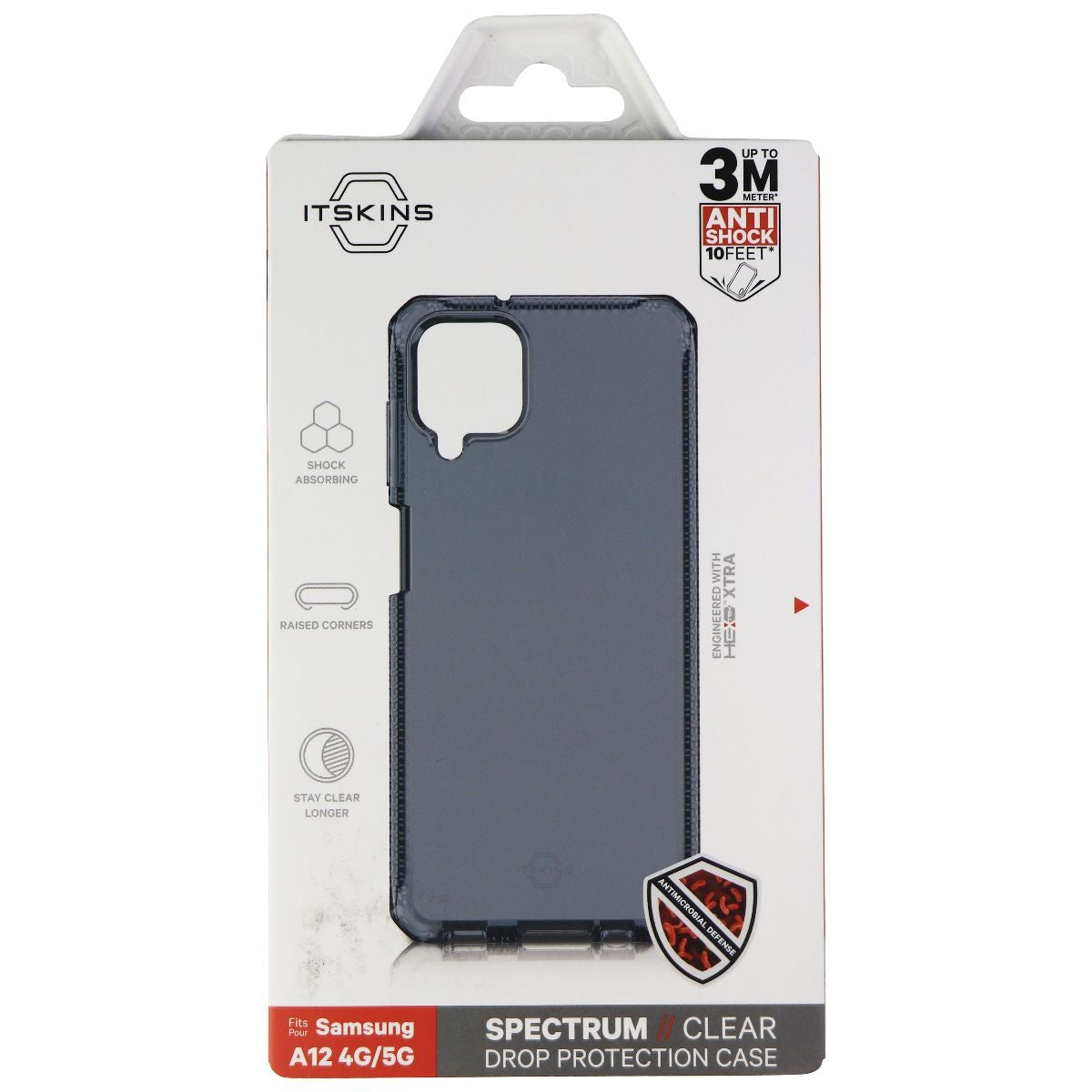 ITSKINS Spectrum // Clear Series Case for Samsung A12 4G/5G - Smoke