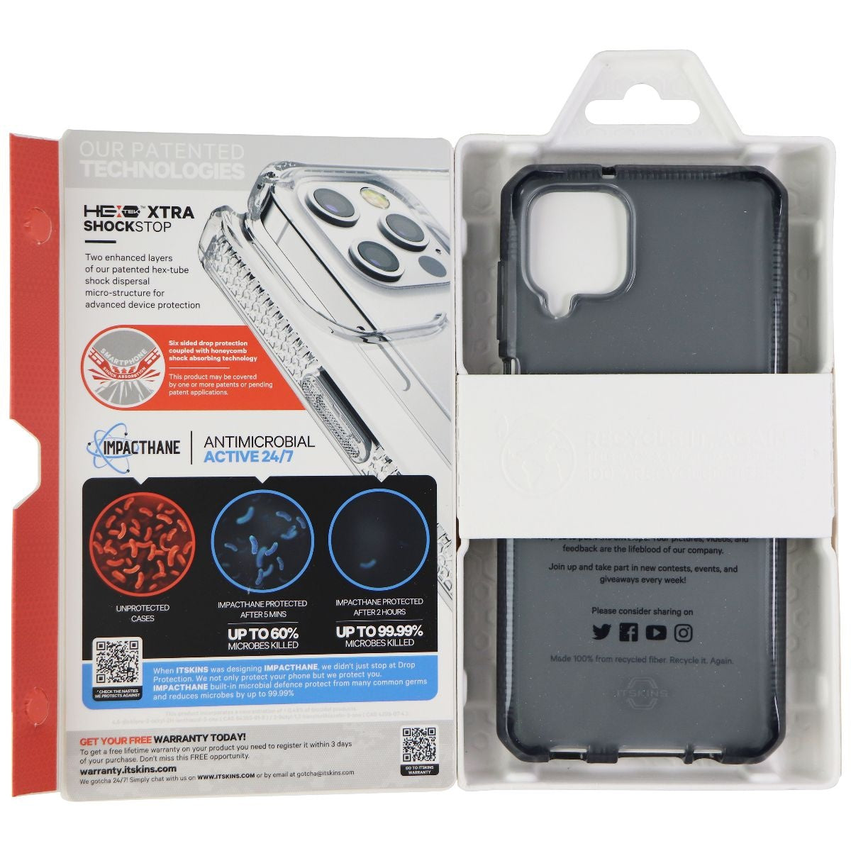 ITSKINS Spectrum // Clear Series Case for Samsung A12 4G/5G - Smoke