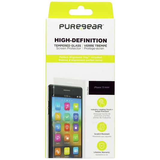 PureGear High Definition Tempered Glass Screen for Apple iPhone 13 Mini Cell Phone - Screen Protectors PureGear    - Simple Cell Bulk Wholesale Pricing - USA Seller