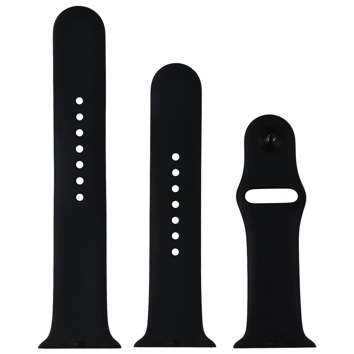 Apple (42mm) Sport Bands Full Set for Apple Watch 42/44/45m - Black/Space Gray Smart Watch Accessories - Watch Bands Apple - Simple Cell Bulk Wholesale Pricing - USA Seller