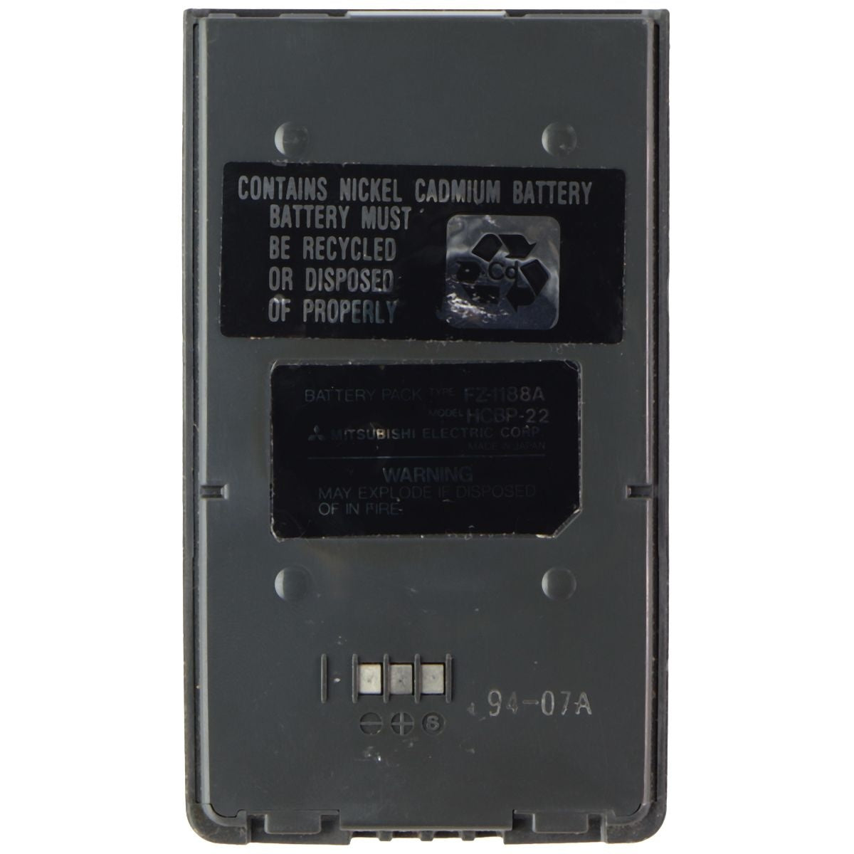 Mitsubishi (HCBP-22) FZ-1188A Nickel Cadmium Battery Pack - Black Computer Parts - Power Supplies Mitsubishi - Simple Cell Bulk Wholesale Pricing - USA Seller