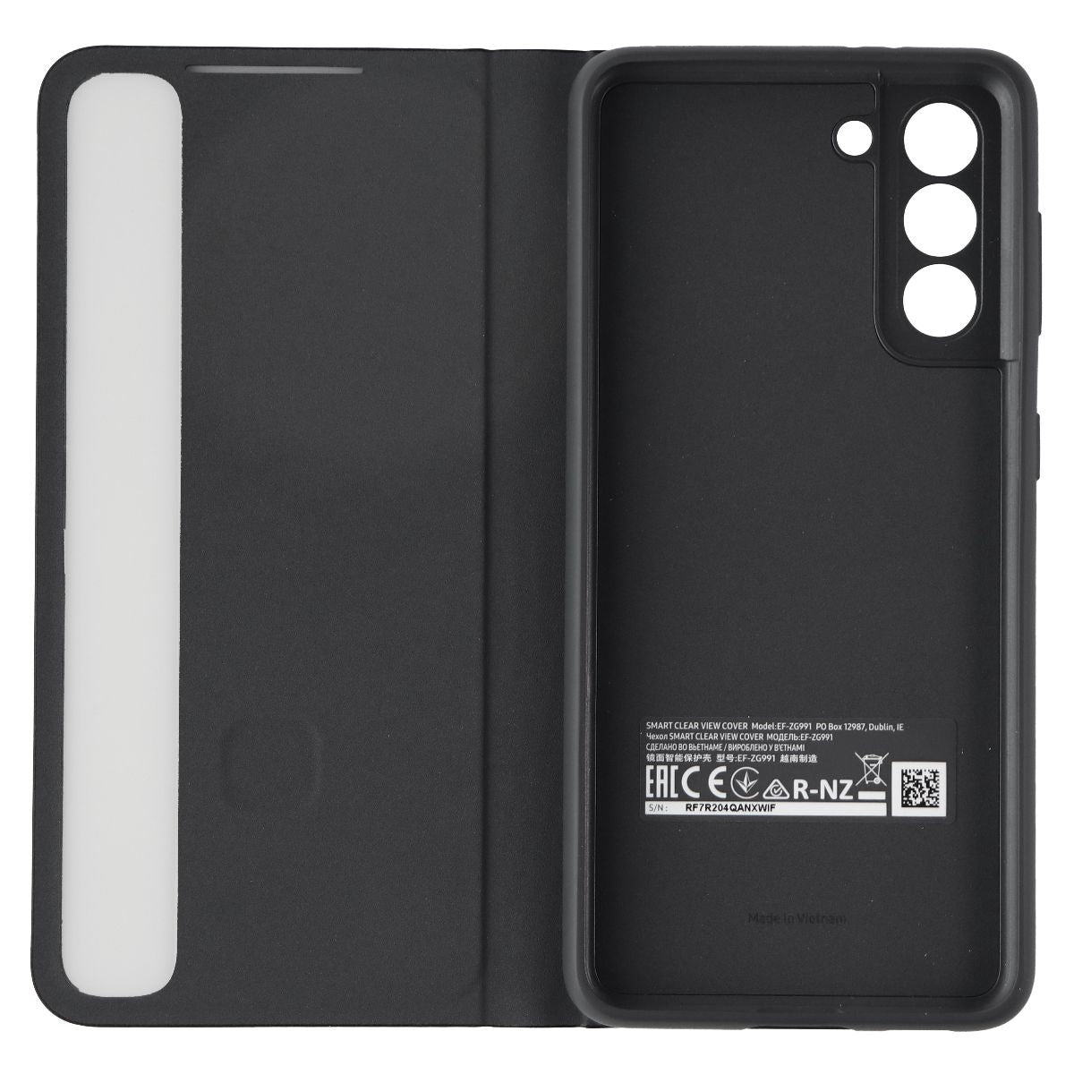Samsung S-View Flip Cover for Galaxy S21 & S21 5G - Black (EF-ZG991CBE) Cell Phone - Cases, Covers & Skins Samsung - Simple Cell Bulk Wholesale Pricing - USA Seller