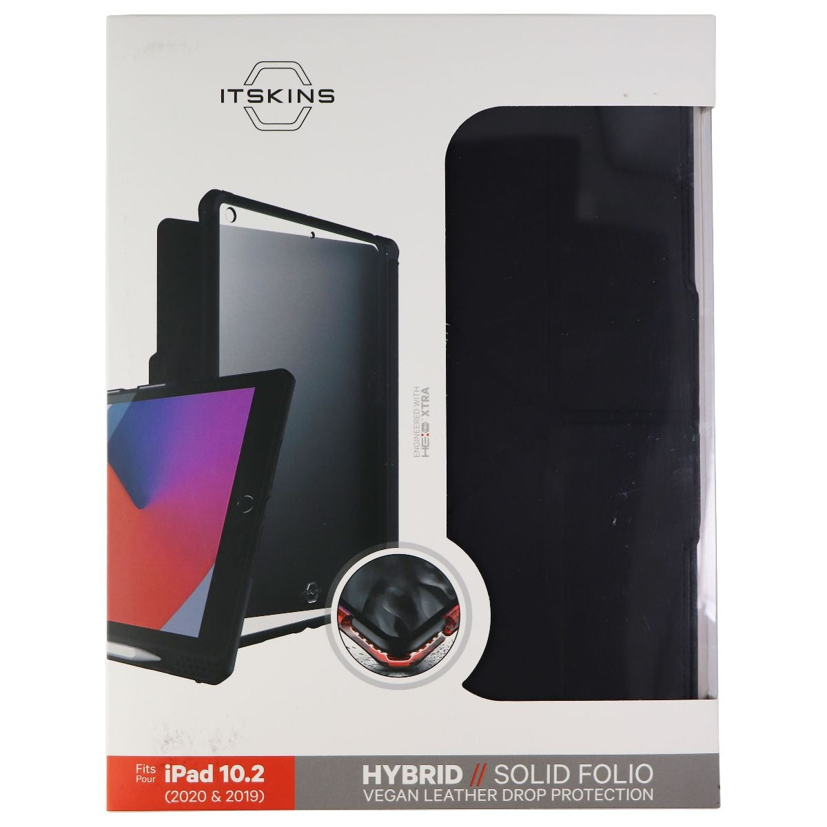 ITSKINS Hybrid Solid Folio Case for Apple iPad 10.2 (2020 & 2019) - Black iPad/Tablet Accessories - Cases, Covers, Keyboard Folios ITSKINS - Simple Cell Bulk Wholesale Pricing - USA Seller