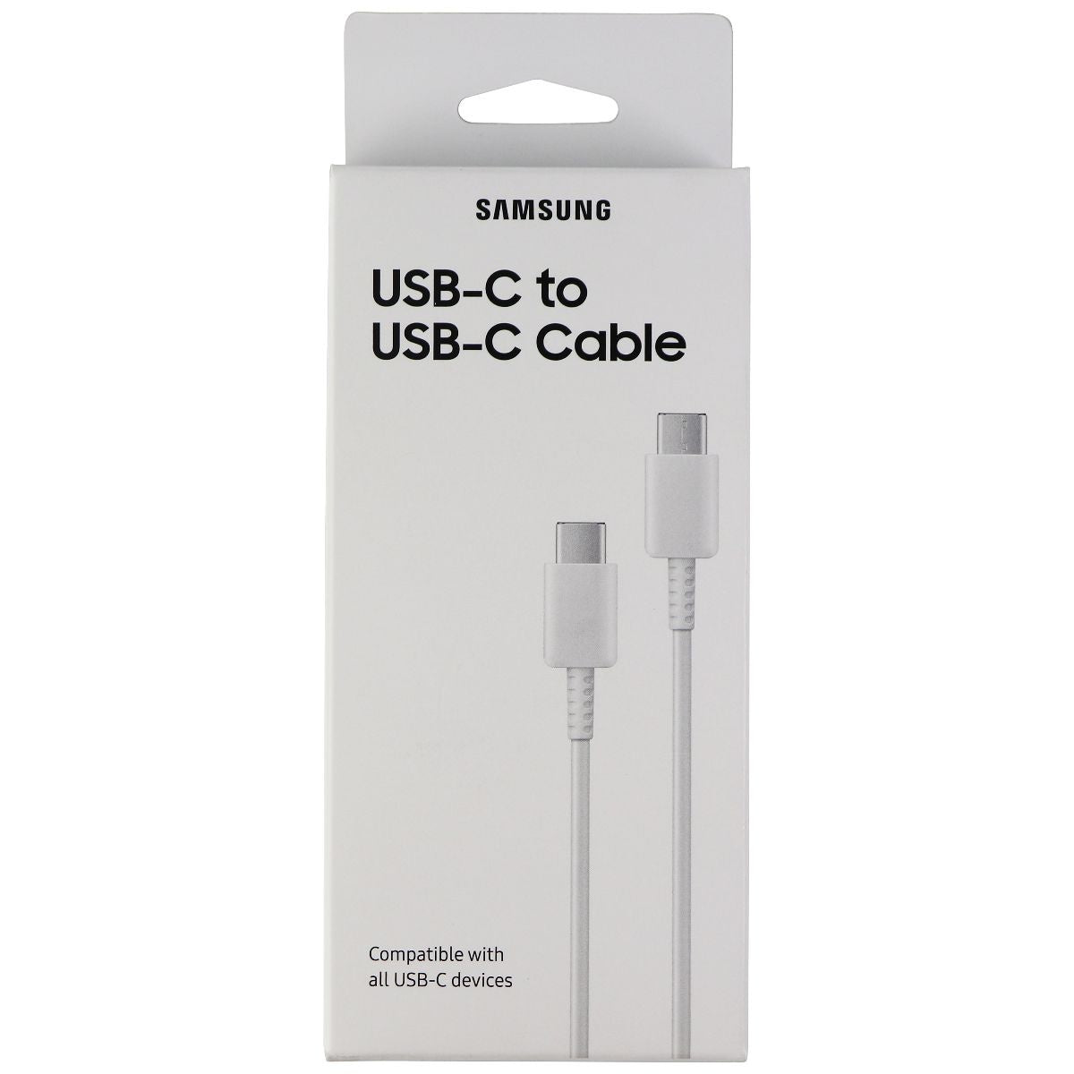 Samsung 3.3-Foot USB-C Charge/Sync Cable - White (EP-DA705BWEGUS) Retail Cell Phone - Cables & Adapters Samsung - Simple Cell Bulk Wholesale Pricing - USA Seller