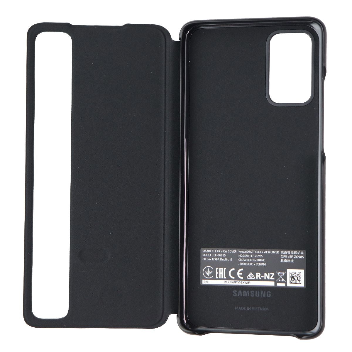 Samsung Smart Clear View Cover Case for Galaxy S20+ (Plus) (5G) - Black Cell Phone - Cases, Covers & Skins Samsung - Simple Cell Bulk Wholesale Pricing - USA Seller