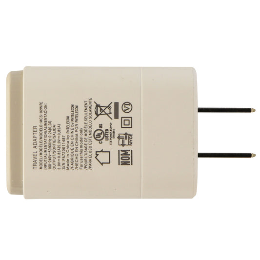 LG (MCS-02WDE) Wall Charger (5V/0.85A) for USB Travel Adapter - White Cell Phone - Cables & Adapters LG - Simple Cell Bulk Wholesale Pricing - USA Seller