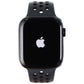 Apple Watch Nike Series 7 (A2474) GPS Only - 45mm Midnight Alu Ant/Bk Sp Band Smart Watches Apple - Simple Cell Bulk Wholesale Pricing - USA Seller