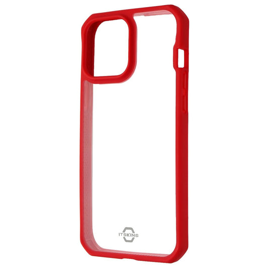 ITSKINS Hybrid Solid Protective Case for iPhone 13 Pro Max - Red and Transparent