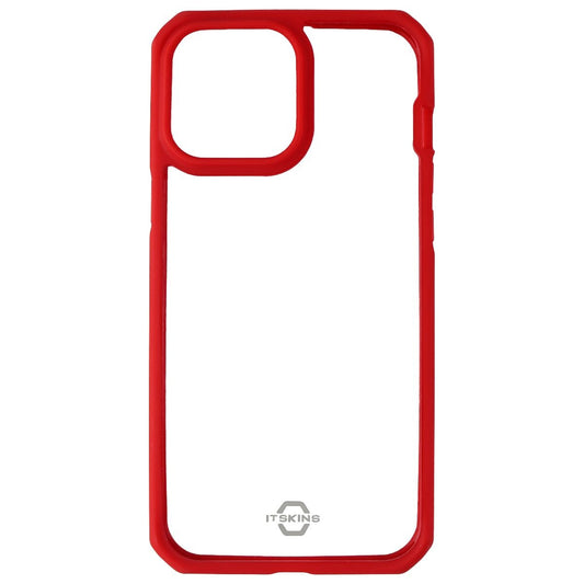 ITSKINS Hybrid Solid Protective Case for iPhone 13 Pro Max - Red and Transparent