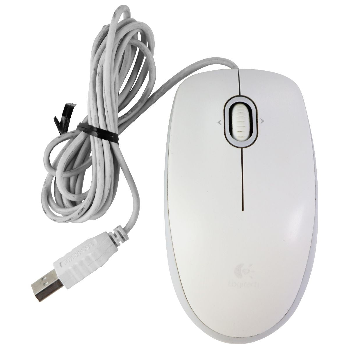 Logitech M110 Wired USB Optical Mouse for Windows PC & More - White/Gray Keyboards/Mice - Mice, Trackballs & Touchpads Logitech - Simple Cell Bulk Wholesale Pricing - USA Seller
