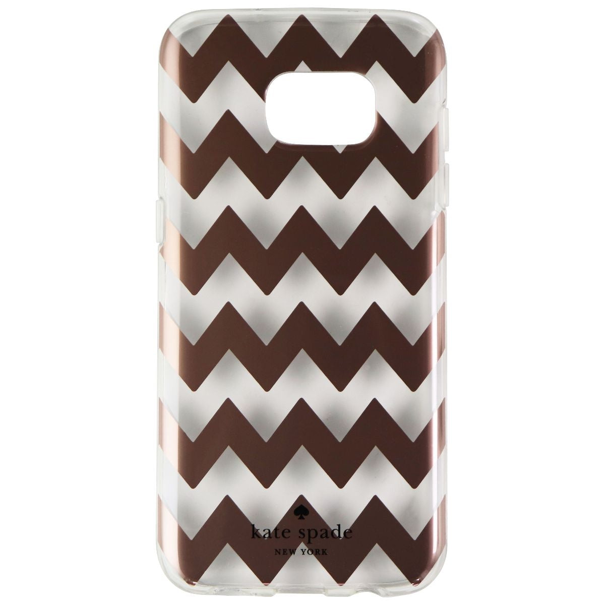 Kate Spade Hardshell Clear Case for Samsung Galaxy S7 Edge - Chevron Rose Gold Cell Phone - Cases, Covers & Skins Kate Spade    - Simple Cell Bulk Wholesale Pricing - USA Seller