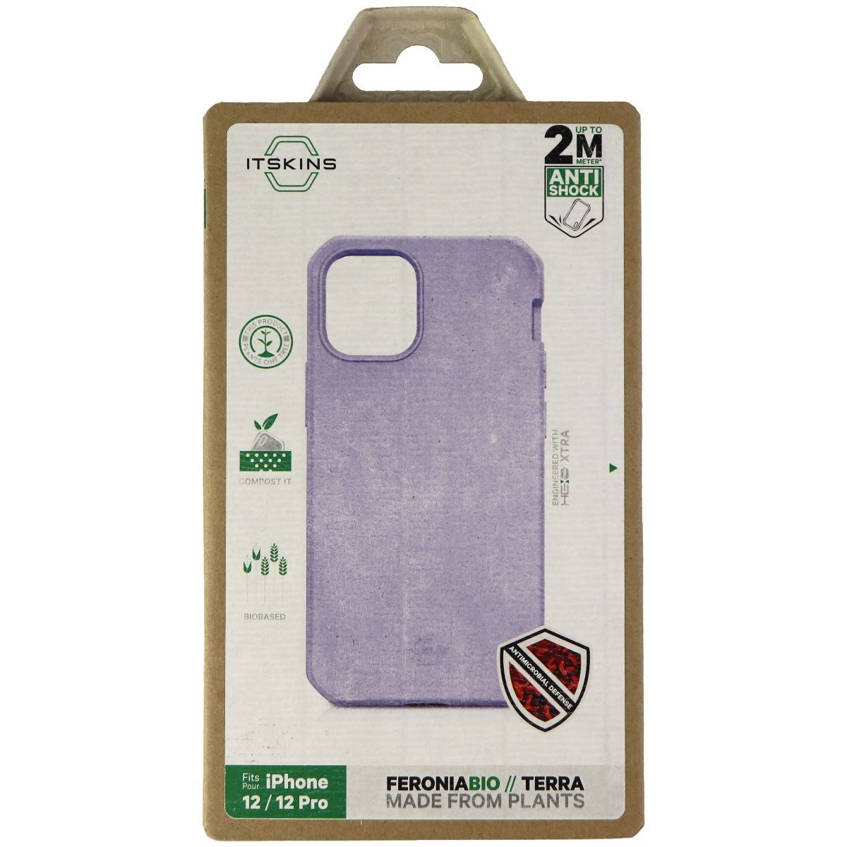 ITSKINS Feroniabio Terra Series Case for Apple iPhone 12/12 Pro - Light Purple Cell Phone - Cases, Covers & Skins ITSKINS - Simple Cell Bulk Wholesale Pricing - USA Seller