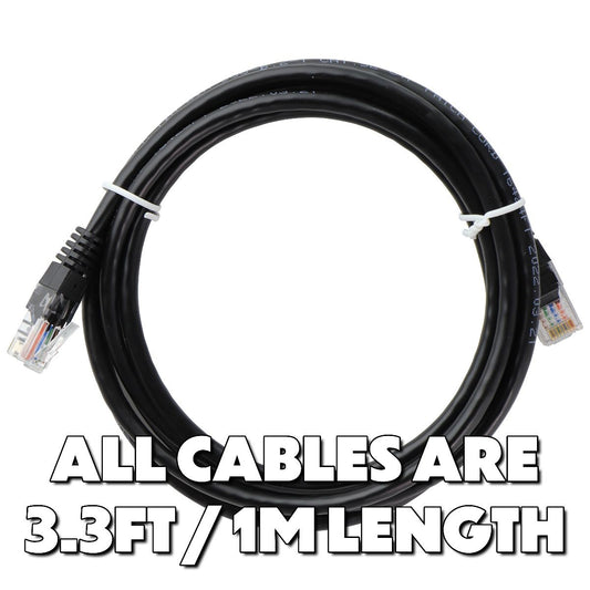 MIXED Yealink (3.3FT/1M) Cat5e Ethernet Cables - Black (E348815) Computer/Network - Ethernet Cables (RJ-45, 8P8C) Yealink    - Simple Cell Bulk Wholesale Pricing - USA Seller