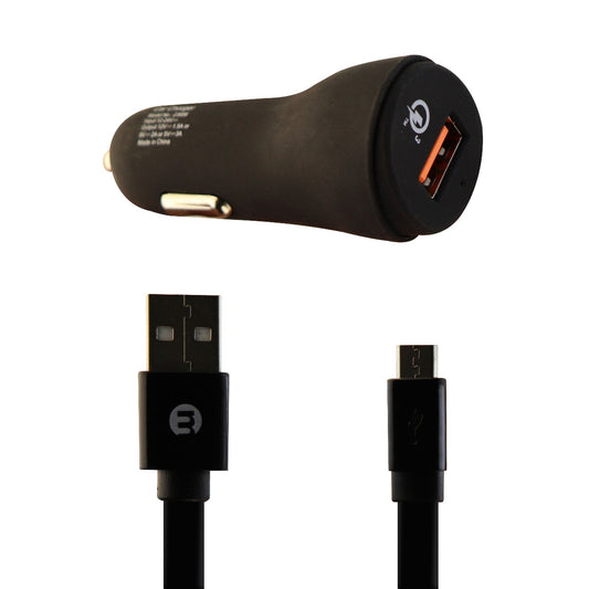 mWorks mPower Car Charger With Micro USB Cable Sync Cable Pack - Black Cell Phone - Chargers & Cradles mWorks!    - Simple Cell Bulk Wholesale Pricing - USA Seller