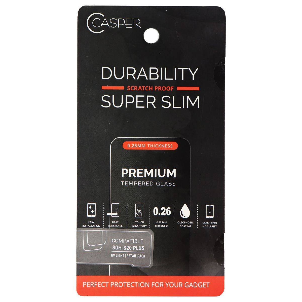 Casper Durability Series Slim Screen Protector for Samsung Galaxy S20 Plus Cell Phone - Screen Protectors Casper    - Simple Cell Bulk Wholesale Pricing - USA Seller