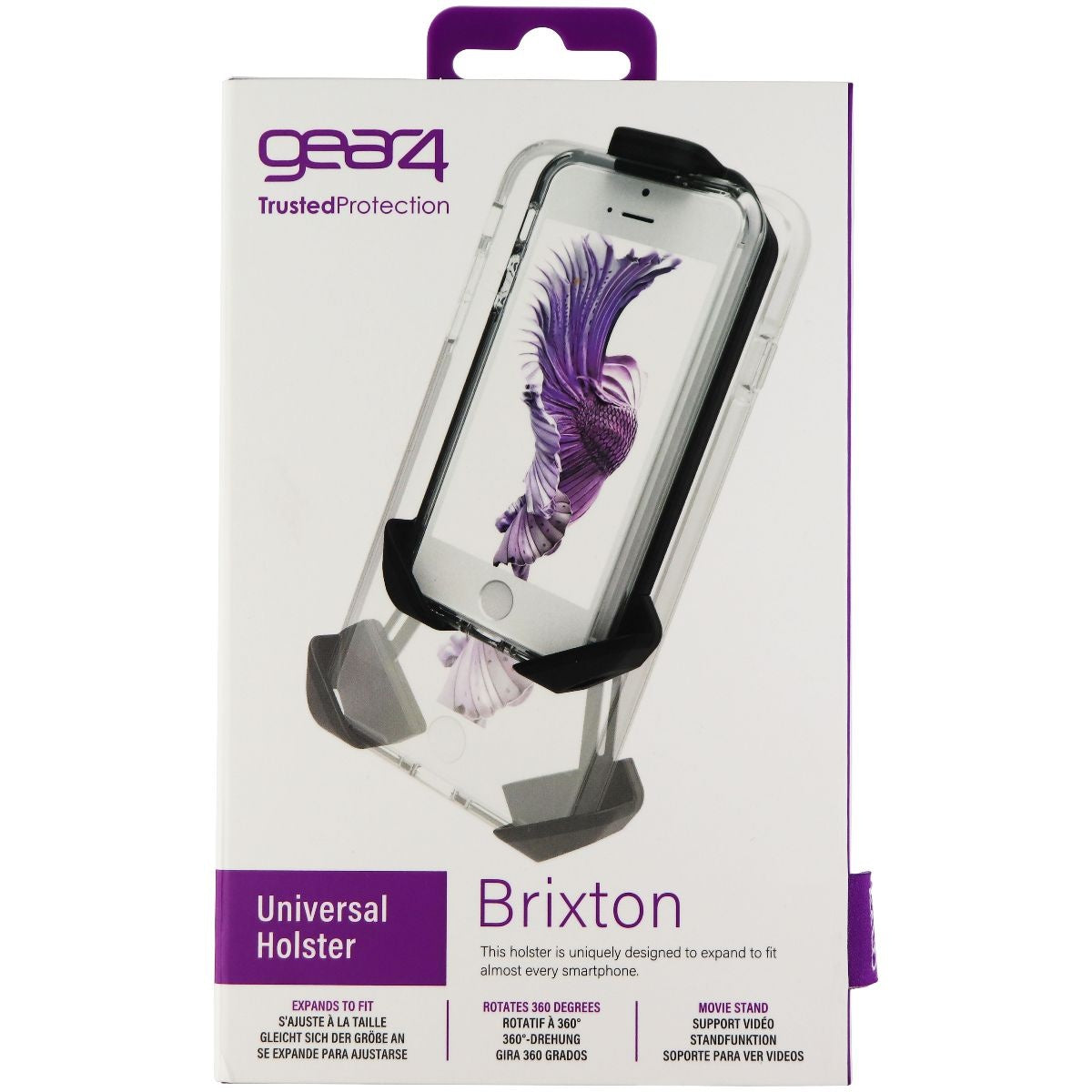 ZAGG Brixton Expandable Universal Holster with Clip - Black Cell Phone - Mounts & Holders Zagg - Simple Cell Bulk Wholesale Pricing - USA Seller