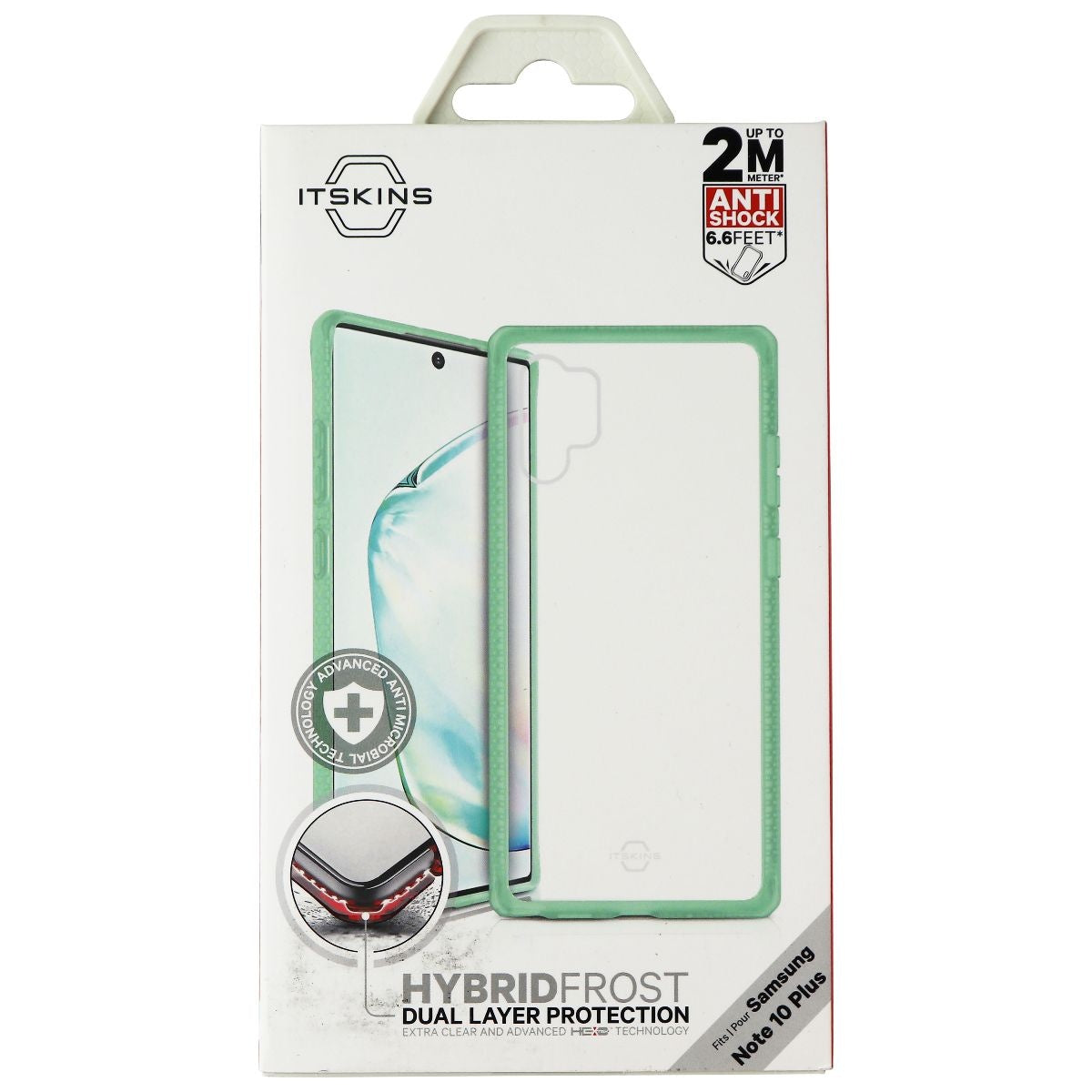 ITSKINS Hybrid Frost Series Case for Samsung Note10 Plus - Tiffany Green/Clear Cell Phone - Cases, Covers & Skins ITSKINS - Simple Cell Bulk Wholesale Pricing - USA Seller