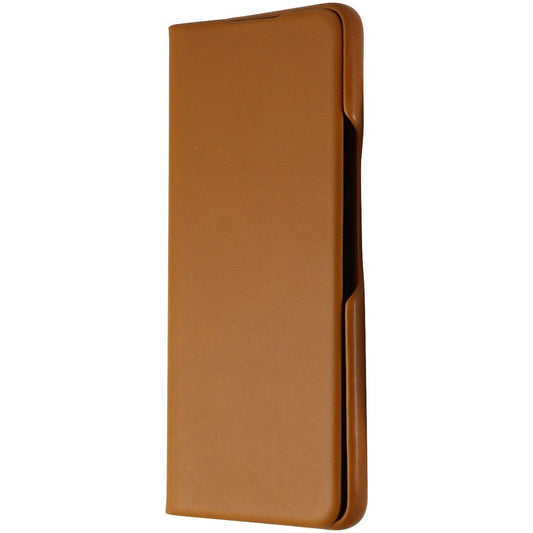 Samsung Leather Protective Cover for Galaxy Z Fold3 5G - Camel (EF-FF926LAEGUS) Cell Phone - Cases, Covers & Skins Samsung    - Simple Cell Bulk Wholesale Pricing - USA Seller