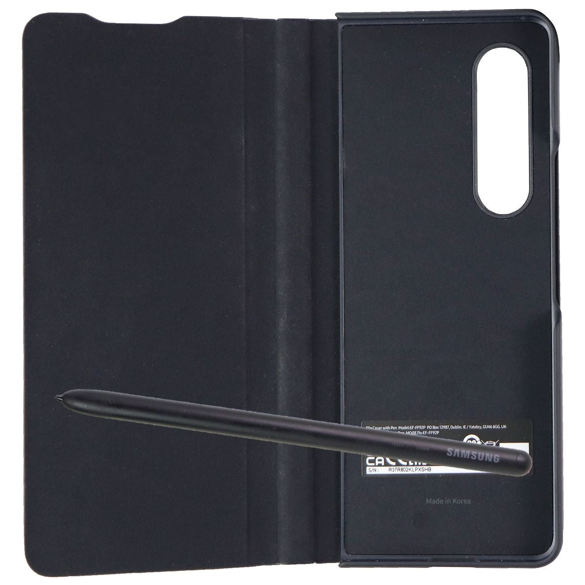 Samsung Flip Cover with Pen for Galaxy Z Fold3 5G - Black (EF-FF92PCBE) Cell Phone - Cases, Covers & Skins Samsung    - Simple Cell Bulk Wholesale Pricing - USA Seller